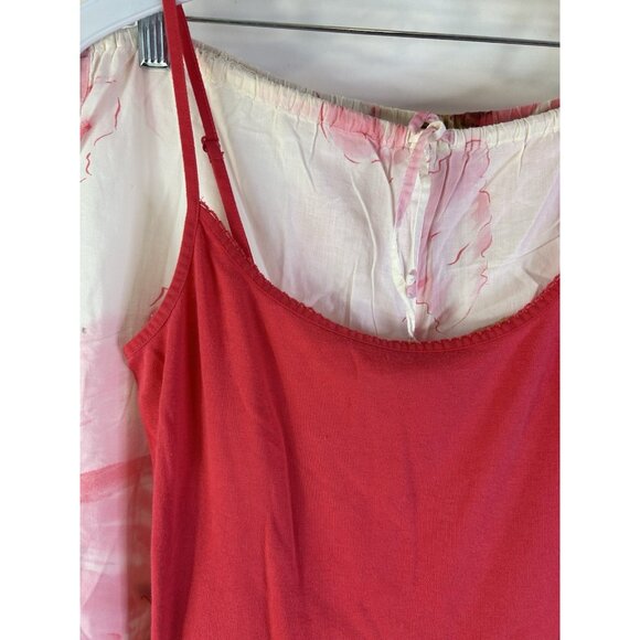 VTG Y2K Victorias Secret Cotton Floral Pajama Set Pants Cami Shirt - Picture 3 of 11